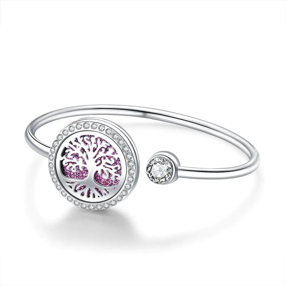 Aromatherapy Stainless Steel Heart Chain Oil Diffuser Bracelet