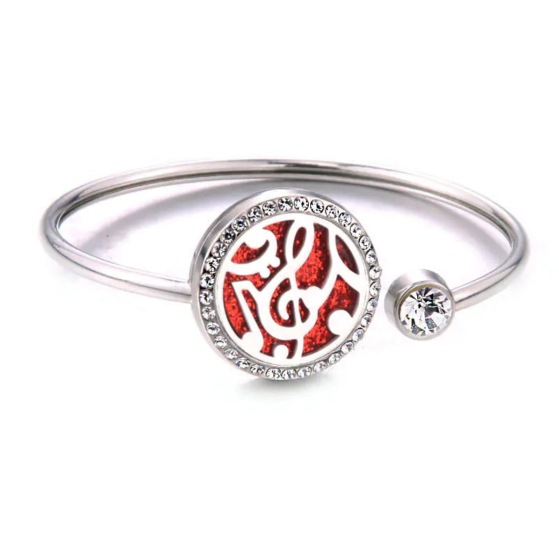 Aromatherapy Stainless Steel Heart Chain Oil Diffuser Bracelet