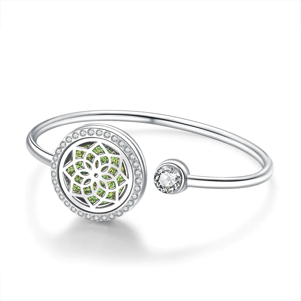 Aromatherapy Stainless Steel Heart Chain Oil Diffuser Bracelet