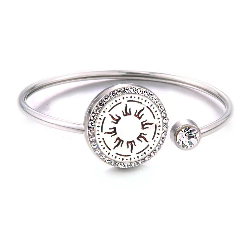 Aromatherapy Stainless Steel Heart Chain Oil Diffuser Bracelet