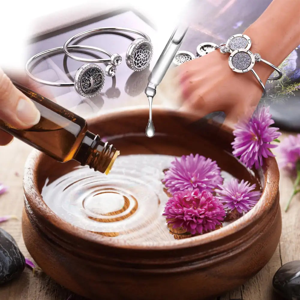 Aromatherapy Stainless Steel Heart Chain Oil Diffuser Bracelet