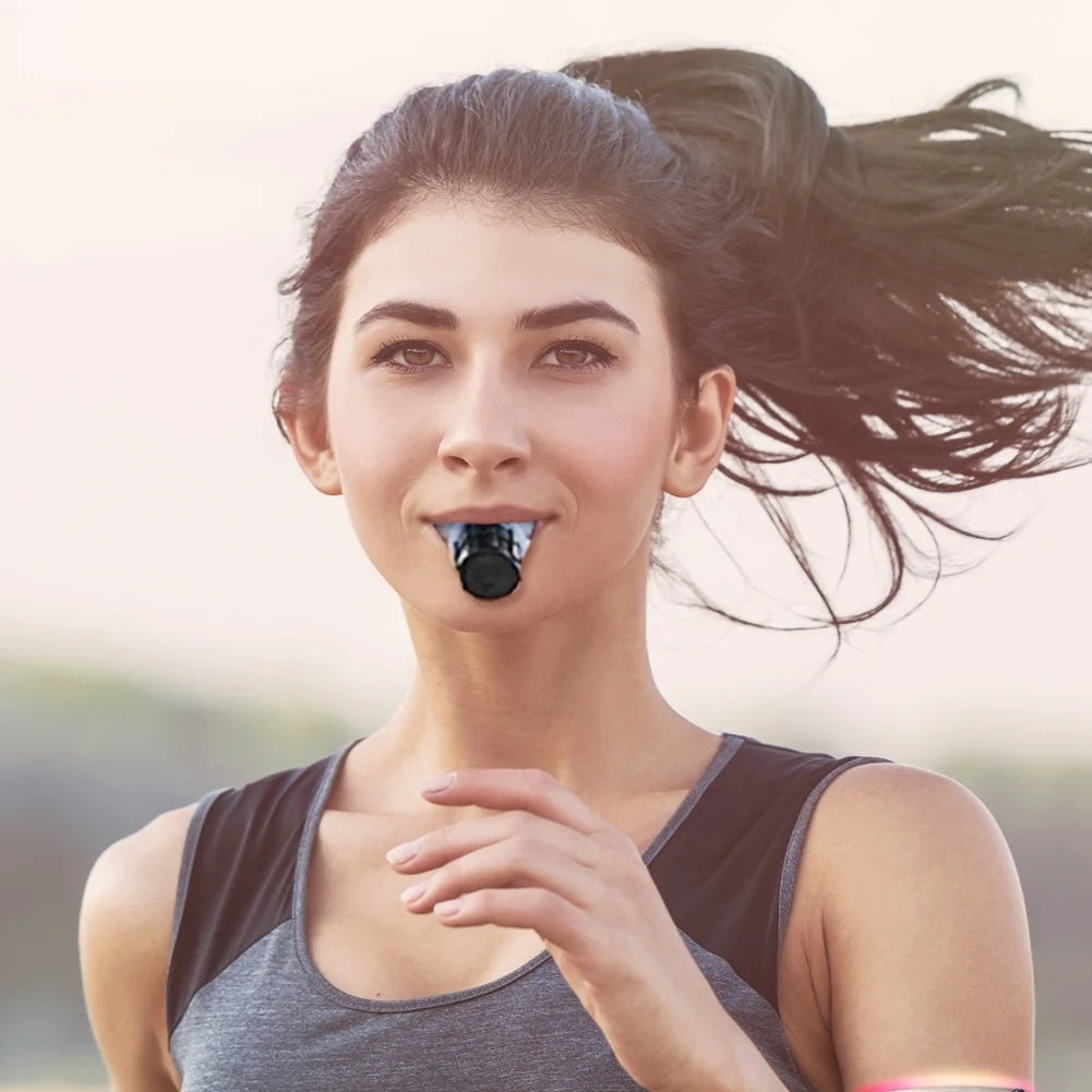 Lung Fitness Trainer Silicone Breathing Mouthpiece Respirator Training Equipment